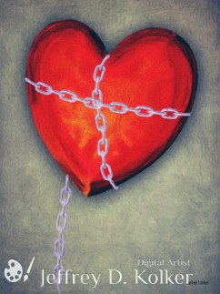 Chained Heart The look of a heart that has been captured by love, gladly wearing the chains that bind it.