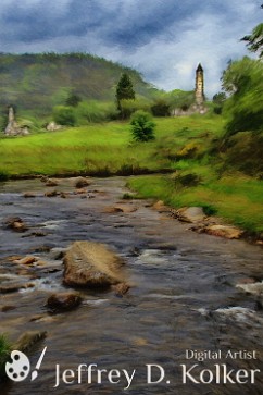 Glendalough in the Distance Standing along the Poulanass River in Ireland, one can see Glendalough, a former monastic center that was originally formed sometime in the late 6th Century....