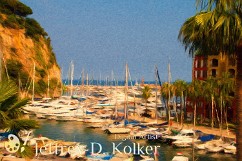 Port de Fontvieille It's warm, it's summer, and it's the perfect day to go sailing on the Mediterranean Sea. Many ships are at the Port de Fontvieille in Monaco to enjoy a...