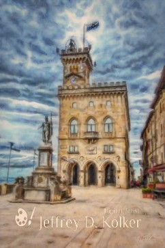 San Marino B&W - The City Hall (Palazzo Pubblico) and official government building of the Republic of San Marino. It is one of the 5 microstates in Europe, with a...