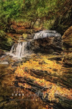 Blue Ridge Mountain Waterfall in Autumn A waterfall somewhere in the Blue Ridge Mountains of North Carolina. Somewhere a bit some and west of Asheville. I don't know exactly where though, and I'm not...